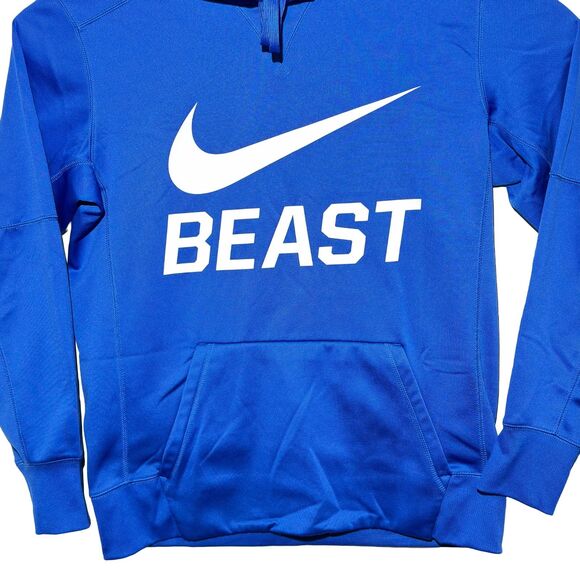 Nike Therma-Fit Beast Hoodie Men’s Large Blue Fleece Pullover EUC - Picture 4 of 9